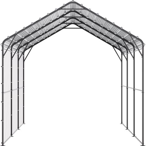 Mophorn Carport in metallo resistente, carport esterno da 10' x 15' con struttura e tetto in acciaio zincato, pareti laterali rimovibili, per pick - up, barca, auto, trattori