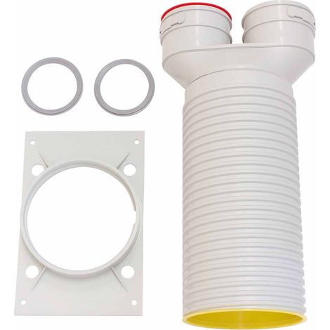Vaillant Raccord de soupape droit Durchm. 125 mm für zwei Luftschläuche, 0020189343