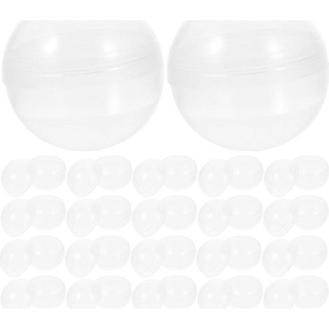 50 capsules transparentes à remplir, multi-usages et torsadées.-3.50X3.50X3.50CM-Transparent (1/2)