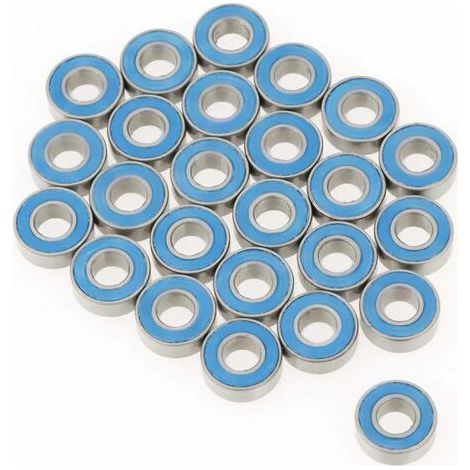 Roulements à billes - 25 pièces/ensemble MR115-2RS roulements à billes scellés en caoutchouc en métal bleu 5 11 4mm (1/5)
