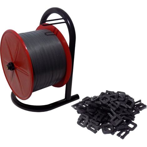 KIT REGGITURA MANUALE ROTOLO REGGETTA 12 mm 900 m + PORTA ROTOLO SIGILLI FIBBIA