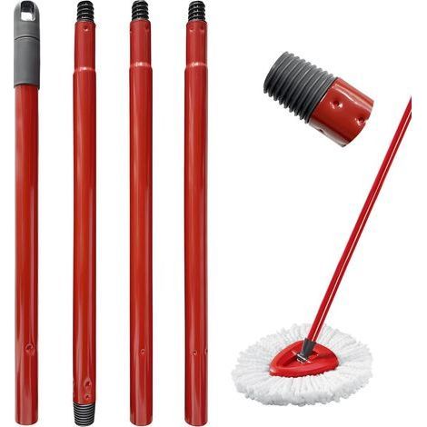 1 Manche Acier Inoxydable 4 Sections, Réglable, Compatible Vileda Turbo Smart, Nettoyage Sol Plafond (1/5)