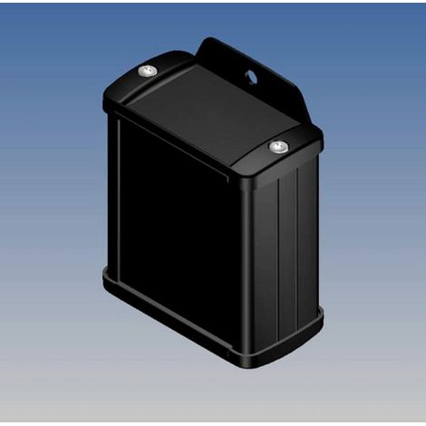 Aluminiumgehäuse - Farbe schwarz - 70 x 59,9 x 30,9 mm - mit Flansch
