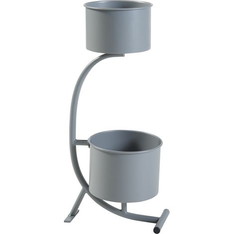 Soporte para plantas de exterior 63 x 29 x 21 cm gris oscuro 030010312