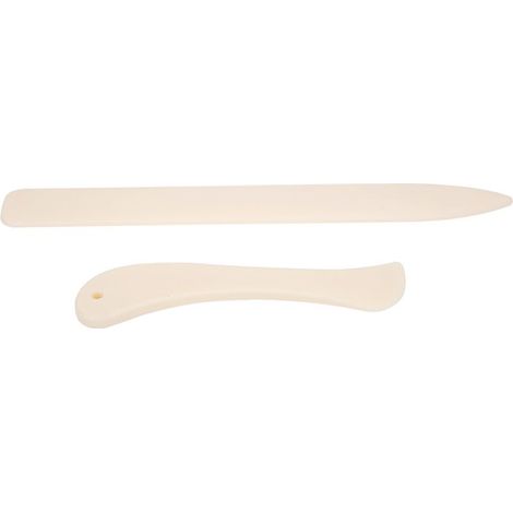 Lot de 2 plioirs en os ABS blanc pour cuir, bordure artisanale, outil manuel DIY (1/5)