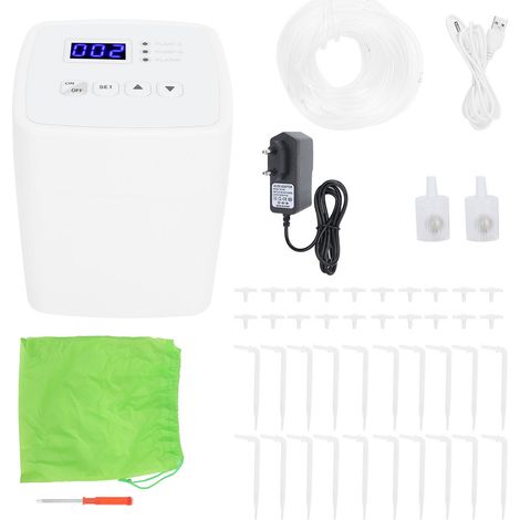Minuteur d'Arrosage Automatique Intelligent pour Jardin avec Contrôleur 100‑240V Double Pompe pour 20 Pots UE (1/5)