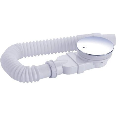 Bonde de douche extra plate de 90 mm, kit de trou d'écoulement pour receveur de douche, siphon de douche avec système anti-odeurs, filtre à cheveux, tuyau flexible