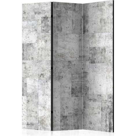 Paravent 3 Volets "Concrete : Grey City" 135x172cm (1/2)