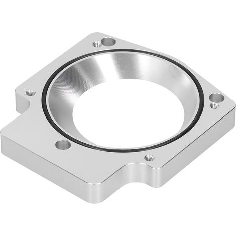 Adaptateur de corps de papillon de 4 pouces pour collecteur d'admission, entretoise en alliage d'aluminium compatible avec GM LS1, LS2, LS6, LSX et LS4 (argenté) (1/5)