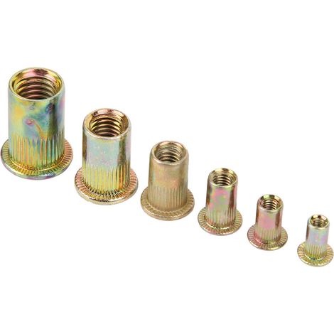 165 pièces / boîte, kit d'accessoires pour écrous à sertir en alliage de zinc portable M3 M4 M5 M6 M8 M10 (1/5)
