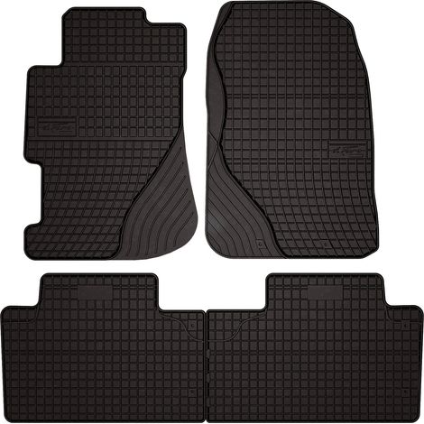Tappetini in gomma per auto per: Honda Civic VII hatchback (2001-2005) - neri, su misura (1/5)