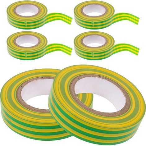 INOOMP 6 de Bande Électrique Pvc Jaune et Vert pour Câble (1/5)