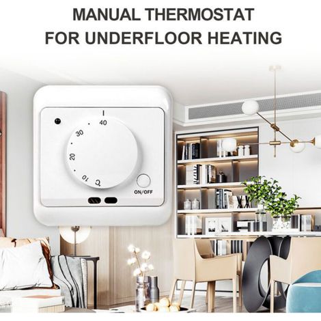 Thermostat Mécanique - 230 V - Pour Chauffage Au Sol - Fonction Anti-Gel - 86 X 86 X 41 Mm - Blanc - Unité (1/5)