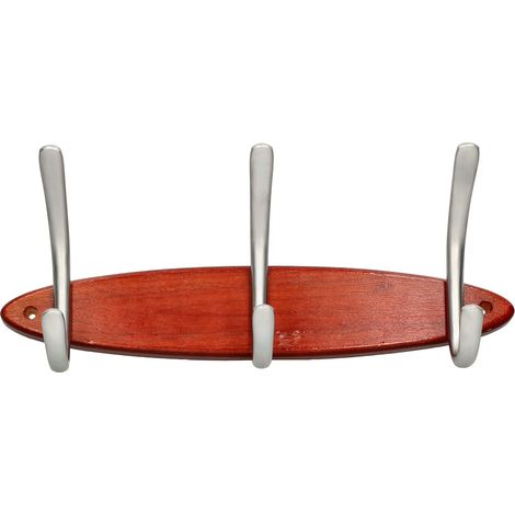 KOTARBAU Patère en bois avec patères pour fixation murale Satin (3 crochets) (1/5)