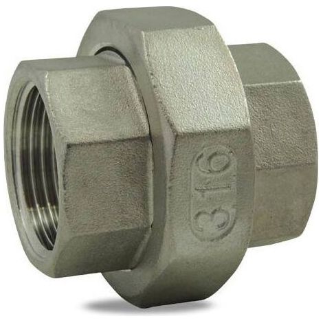Union à portée conique femelle / femelle en inox 316 3/4'' - Union à portée conique femelle / femelle en inox 316 3/4'' (1/2)