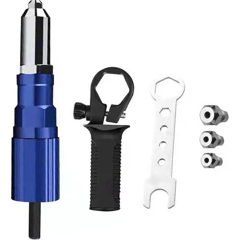 Pince à riveter électrique, 2,4-4,8 mm, sans fil - Outil professionnel pour la pose de rivets (écrous à sertir) et de rivets aveugles (1/5)
