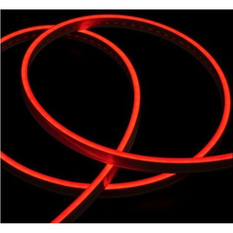 24V Bobina Striscia Led Neon Flex Colore Rosso 10 Metri IP65 10W/M Tagliabile Dove Vuole (1/3)