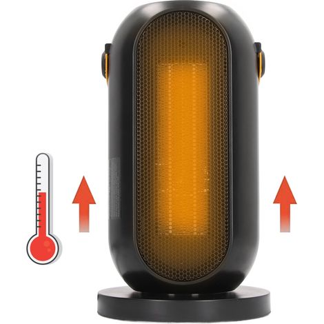 Chauffage oscillant d'intérieur, radiateur soufflant électrique, poignée en cuir PU, conception anti-basculement, protection contre la surchauffe, norme européenne 220 V (1/5)
