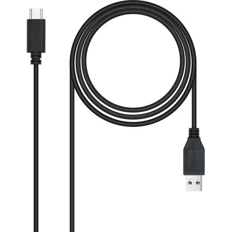 Cable USB 3.1 Nanocable 10.01.4001-L150/ USB Tipo-C Macho - USB Macho/ 1.5m/ Negro (1/4)