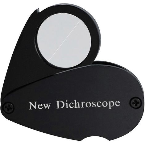 Taschendichroskop für Schmuckprüfung, 21 mm Linsendurchmesser, Weißlicht, faltbar, klare Linse, Edelsteindichroskop (1/5)
