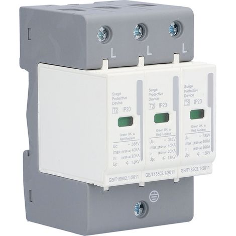 Parafoudre BERM 3P 40kA 220V 380V Protection Surtension Disjoncteur Électrique Parafoudre (1/5)