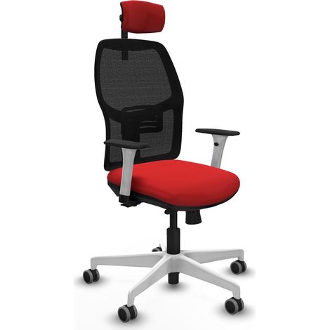 Chaise de bureau piqueras y crespo Alfera noir rouge réglable (1/2)