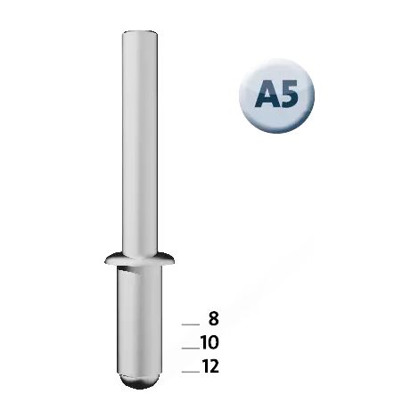 Novus Blindnieten Typ A5/8 Aluminium 30 Stück Blindnieten (1/2)