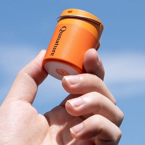 Pompe à air électrique/magnétique pour le camping, gonfleur de bouée, matelas gonflable orange (1/5)