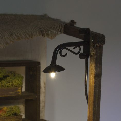 Lampione di campagna a Muro 5x3 cm con Luce per Presepe 3V 10365 (1/5)