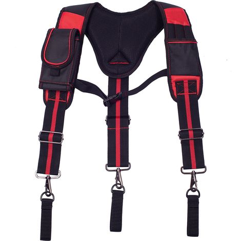 Rote Y-Tragegurte für Werkzeuge – Entlastung und ergonomischer Komfort-lsw (1/4)