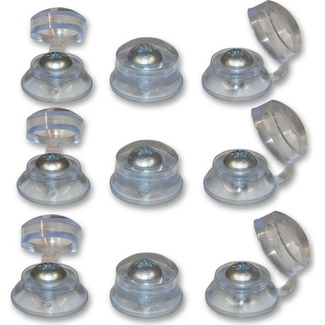 50, Corrugated Roofing Plastic Screw Cover Strap Caps - Clear (1/4)
