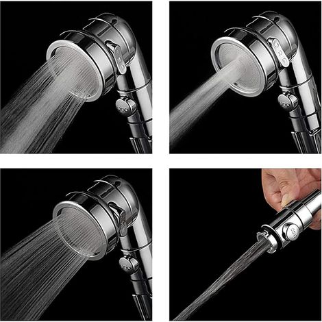 Ensemble Pommeau Douche pour Lavabo, 3 Modes Pommeau de Douchette de Salle de Bain Pomme de Douche, 1.5 Mètres Blanc Tuyau Longeur(Robinet pas Inclu) (1/5)