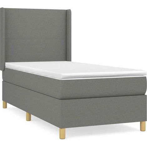 Maison Exclusive - Boxspringbett mit Matratze Dunkelgrau 80x200 c (1/5)