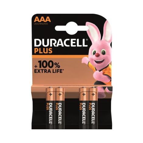 Duracell Plus-AAA K4 Micro (AAA)-Batterie Alkali-Mangan 1.5 V 4 St.