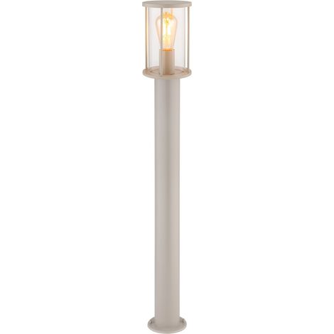 Lampe de socle Lampe d'extérieur Lampe de jardin IP54 Sable Acier inoxydable mat Verre H 100 cm (1/5)