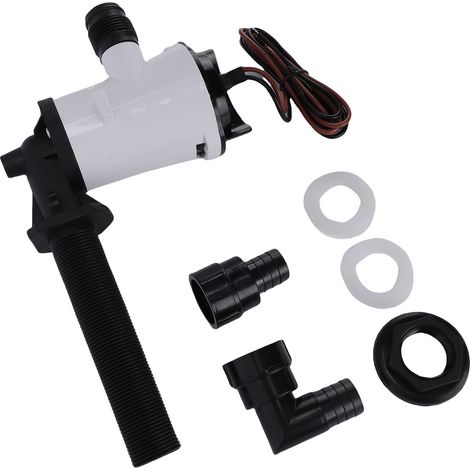 Pompe de cale immergée 800GPH 4.0A pompe à eau submersible DC pour VR bateau yacht aquarium blanche (1/5)