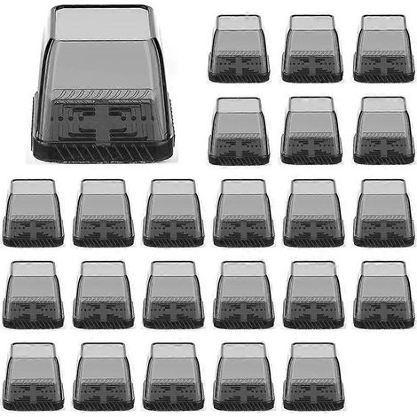 Lot de 24 patins carrés de protection pour pieds de chaise, compatibles avec les parquets, patins antidérapants en feutre, manchons en silicone (1/5)