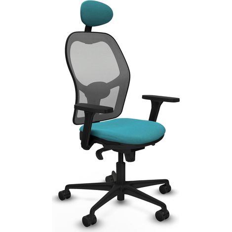 Sedia Ufficio con Poggiatesta Jorquera Piqueras y Crespo 3D036N1 Turchese (1/4)