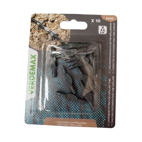 Raccordo prol. per tubo capillare 1/4" 4-6mm Verdemax