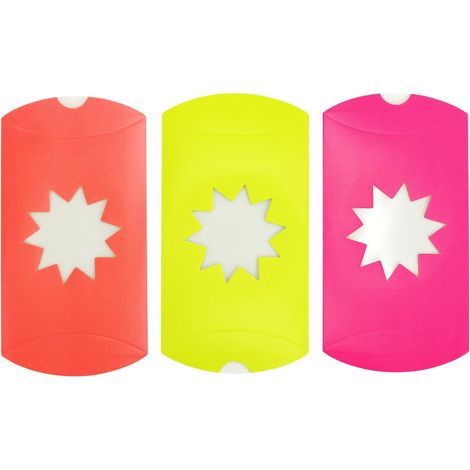 Boite cadeau cartonnée fluo avec fenêtre 12cm 3 pi (1/2)