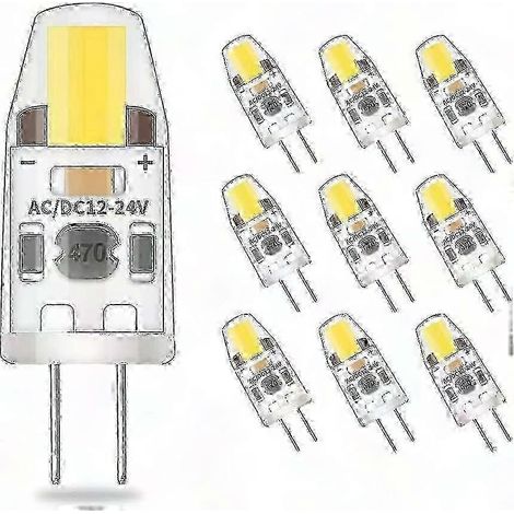 Ampoule LED G4 2W Blanc Froid, Équivalent Halogène 20W, 200lm Sans Scintillement, Économe en Énergie, AC/DC 12V-24V, Culot Bi-pin, Angle 360° (1/5)