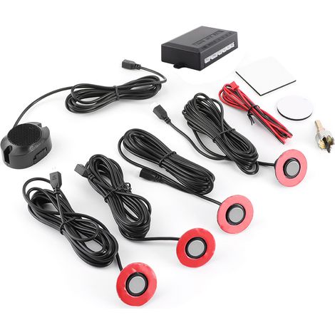 Capteur radar de recul intégré pour voiture de 16,5 mm avec kit auxiliaire de signal sonore (argenté) (1/5)
