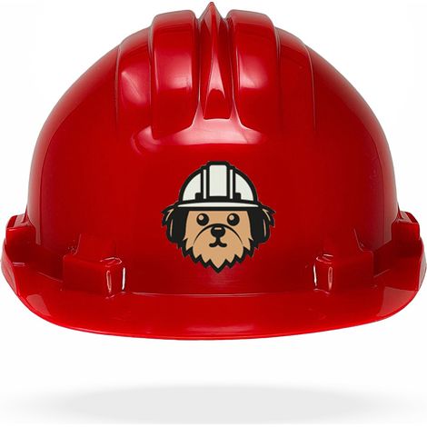 TAMS® Kinderhelm - Drehverschluss Rot Hund