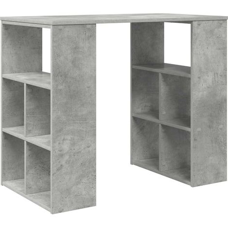 Maison Exclusive - Schreibtisch mit Regal Beton Grau 90 x 50 x 75