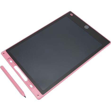 12-Zoll-Zaubertafel mit Farbbildschirm und druckempfindlicher Touch-Funktion für Kinder, abwischbare Zeichentafel mit Stifthalter, Rosa (1/5)