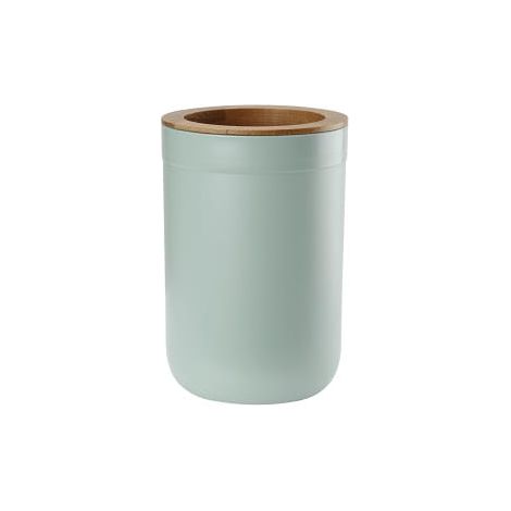 Taza de baño Bella, plástico, bambú, azul (1/2)