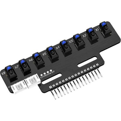 1PCS Módulo sensor electrónico de seguimiento de línea infrarroja de alta precisión de 8 canales con soporte para calibración automática A (1/5)
