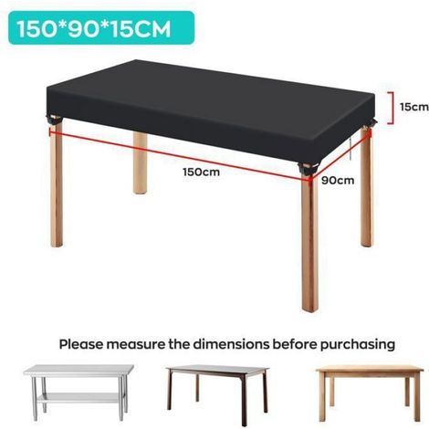 Housse de protection pour table extérieure 150x90x15 cm, imperméable et anti-UV, tissu Oxford 420D résistant aux intempéries (1/5)