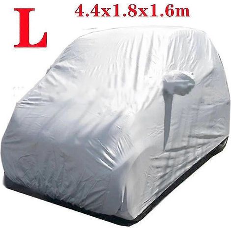 Universelle Autoabdeckung (S/M/L/XL/XXL), intelligenter Outdoor-Vollschutz für Autos, Sonnenschutz, UV-Schutz, regendicht, staubdicht, wasserdicht – 4,4 x 1,8 x 1,6 m (L)