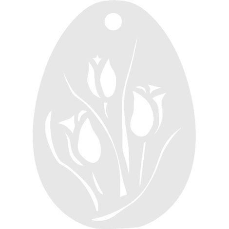 4. Durchbrochener, eiförmiger Anhänger mit Tulpenverzierung, Ostern